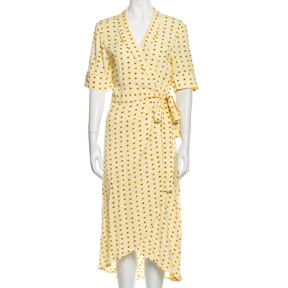 Ganni midi wrap dress